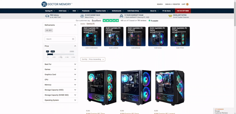 How to use the Product Filter